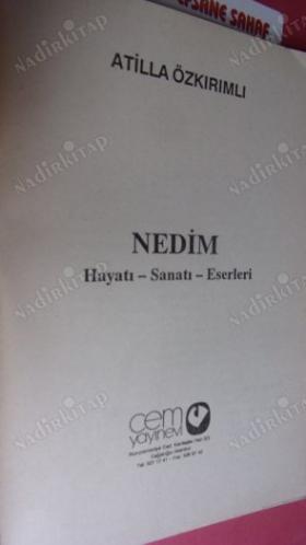 NEDİM - HAYATI - SANATI - ESERLERİ..