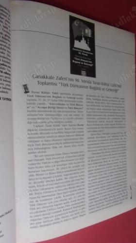 TURAN - İLİM FİKİR VE SİYASET DERGİSİ SAYI 2 BEDELİ ÇANAKKALE'DE TURAN - İRAN VE TURAN - YUNAN ÇATIŞMASINA DOĞRU TARİHTE ARYEN VE TURAN TARTIŞMASI