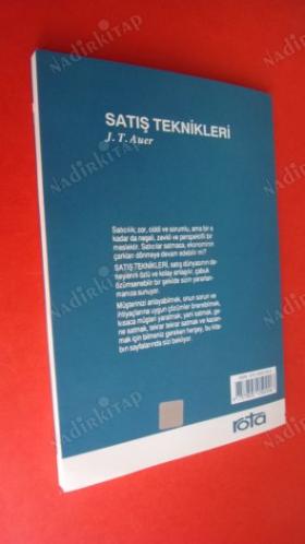 SATIŞ VE SATIŞ YÖNETİMİ SATIŞ TEKNİKLERİ