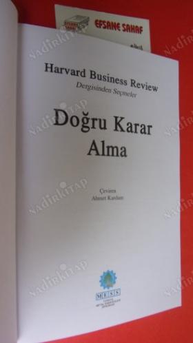 DOĞRU KARAR ALMA Harvard Business Review