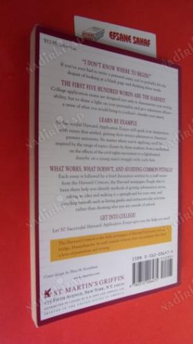 50 SUCCESSFUL HARVARD APPLICATION ESSAYS .With Analysis by the Staff of the Harvard Crimson..