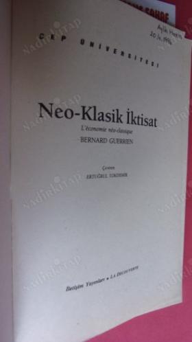 NEO-KLASİK İKTİSAT (CEP ÜNİVERSİTESİ)