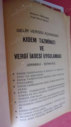 gelir vergisi açısından kıdem tazminatı ve vergi iadesi uygulaması