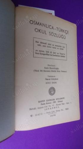 OSMANLICA-TÜRKÇE OKUL SÖZLÜĞÜ