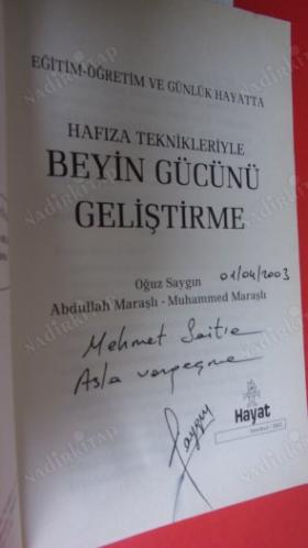 HAFIZA TEKNİKLERİYLE BEYİN GÜCÜNÜ GELİŞTİRME ** 12. BASIM --İMZALI **