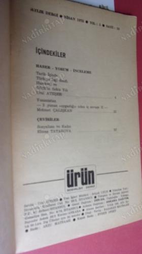 ÜRÜN SOSYALİST DERGİ 10 NİSAN 1975 DİSK'İN 8 YILI*YUNANİSTAN*KADIN VE SOSYALİZM