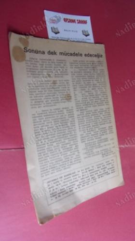 DEVRİMCİ TİP HABERLERİ : SAYI: 1- 2 EYLÜL 1969