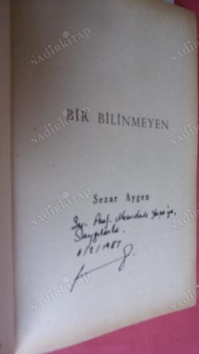 BİR BİLİNMEYEN // Birinci BASIM --İMZALI //