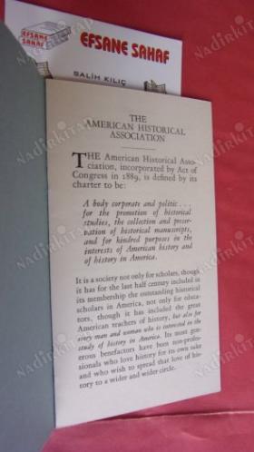 THE.AMERICAN HISTORICAL ASSOCITION ORGANİZED.1884-