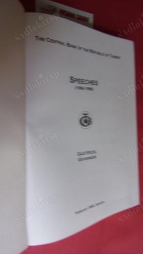 THE CENTRAL BANK OF THE REPUBLIC OF TURKEY SPEECHES.1996-1998-