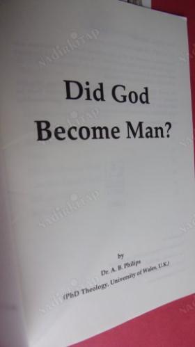 DİE GOD BECOME MAN?