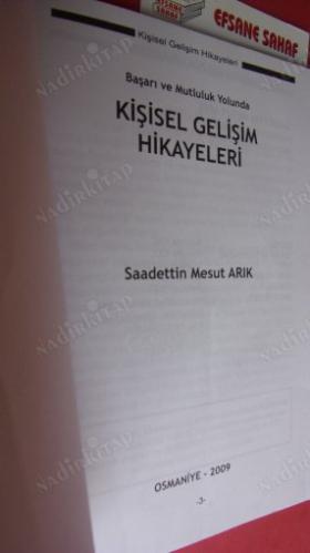 BAŞARI VE MUTLULUK YOLUNDA KİŞİSEL GELİŞİM HİKAYELERİ