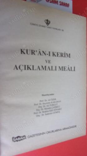 KUR'AN-I KERİM VE AÇIKLAMALI MEALİ