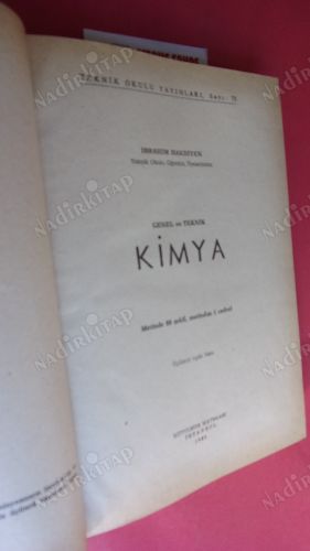 GENEL VE TEKNİK KİMYA /metinde 80 şekil,metindışı 1 cetvel
