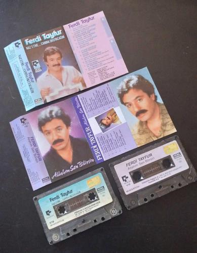 Ferdi Tayfur 4 adet kağıt baskı kaset lotu