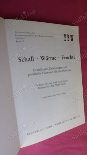 SCHALL.. WARME .. FEUCHTE ( Ses, ısı, nem )