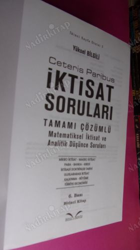 İktisat Soruları Tamamı Çözümlü - Ceteris Paribus ( matematiksel iktisat ve analitik düşünce soruları ) CİLT-1-2- TAKIMi