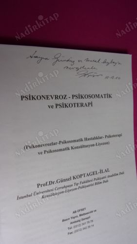 PSİKONEVROZ PSİKOSOMATİK PSİKOTERAPİ ** İMZALI **