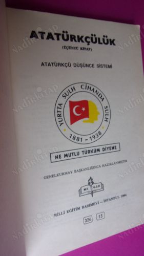 ATATÜRKÇÜLÜK ( ÜÇÜNCÜ KİTAP ) - ATATÜRKÇÜ DÜŞÜNCE SİSTEMİ