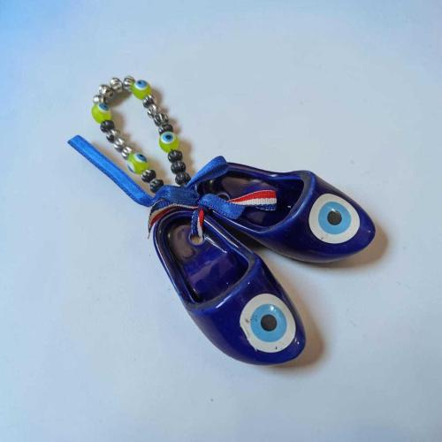 vintage porselen mini çarık ayakkabı set nazarlık & 8 cm