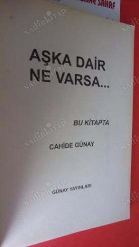 AŞKA DAİR NE VARSA.....