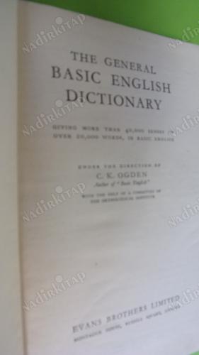 THE GENERAL BASIC ENGLISH DICTIONARY