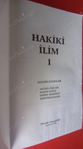 HAKİKİ İLİM .CİLT .1