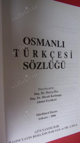 OSMANLI TÜRKÇESİ SÖZLÜĞÜ