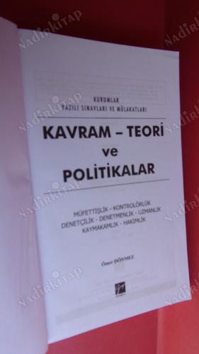 KAVRAM - TEORİ ve POLİTİKALAR ( Kurumlar Yazılı Sınavları ve Mülakatları )