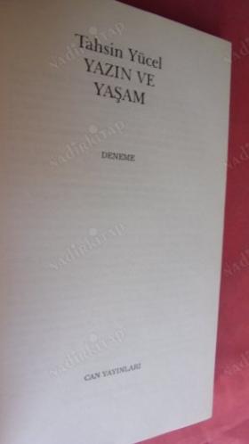 YAZIN VE YAŞAM** İLK BASIM **