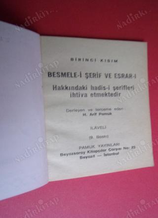 BESMELE-İ ŞERİFE VE AYET'EL KÜRSİNİN ESRARI HİKMETİ VE FAZİLETİ