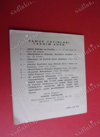 BESMELE-İ ŞERİFE VE AYET'EL KÜRSİNİN ESRARI HİKMETİ VE FAZİLETİ