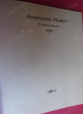 ANARŞİZM NEDİR
