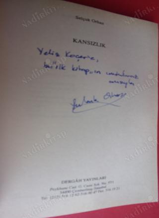 KANSIZLIK. İLK BASIM ...İMZALI ..