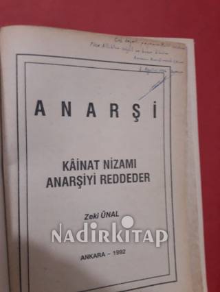 ANARŞİ (KAİNAT NİZAMI ANARŞİYİ REDDEDER) İMZALI