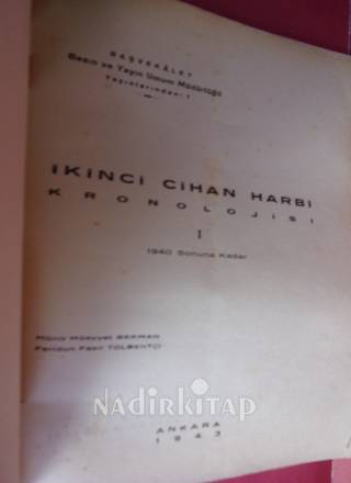 İKİNCİ CİHAN HARBİ KRONOLOJİSİ 1 - 1940 SONUNA KADAR