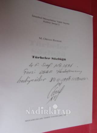 TÜRBELER SÖZLÜĞÜ ( İMZALI )