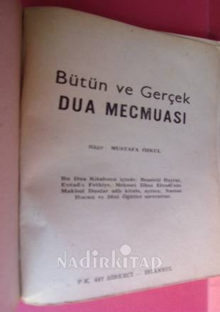 BÜTÜN VE GERÇEK DUA MECMUASI