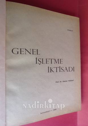 GENEL İŞLETME İKTİSADI