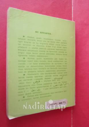 İSLAMİ BİLGİLER VE TERİMLER ANSİKLOPEDİSİ İKİNCİ KİTAB TAHARET - TEMİZLİK A- Z