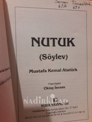 MUSTAFA KEMAL ATATÜRK NUTUK-SÖYLEV