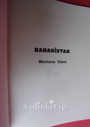 BAHARİSTAN - MEVLANA CAMİ.. İLK BASIM ..