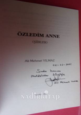 ÖZLEDİM ANNE ( ŞİİRLER) İMZALI..