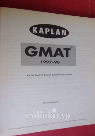 KAPLAN 1997-98- EDITION GMAT GRADUTE MANAGEMENT ADMISSIONS TEST.