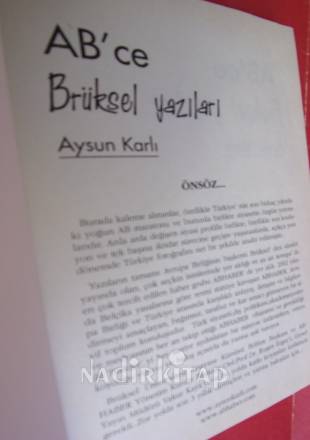 AB'CE - BRÜKSEL YAZILARI