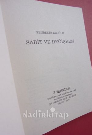 SABİT VE DEĞİŞKEN