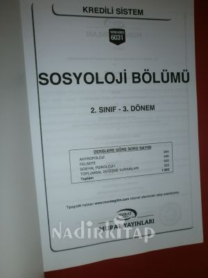 AÇIKÖĞRETİM SOSYOLOJİ 2. SINIF 3. DÖNEM SORU BANKASI (KOD:6031)