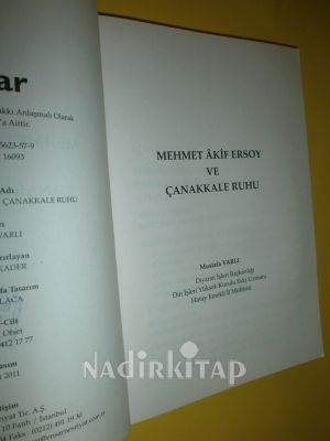 MEHMET AKİF ERSOY ÇANAKKALE RUHU.. BİRİNCİ BASIM ..