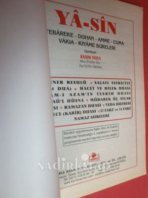 YASİN TEBAREKE- AMME-CUMA-VAKIA-NAMAZ SURELERİ 4444 DUA VE KENZ'ÜL SURELERİ