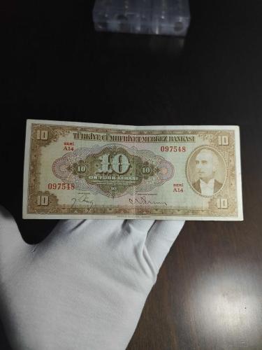 4. Emisyon 2. Tertip 10 Lira Nadir